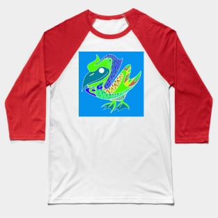 seagull pelican ecopop in ice floral pattern Baseball T-Shirt